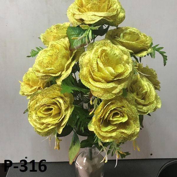 Искусственный букет P-316, роза украшенная (праздничная)  