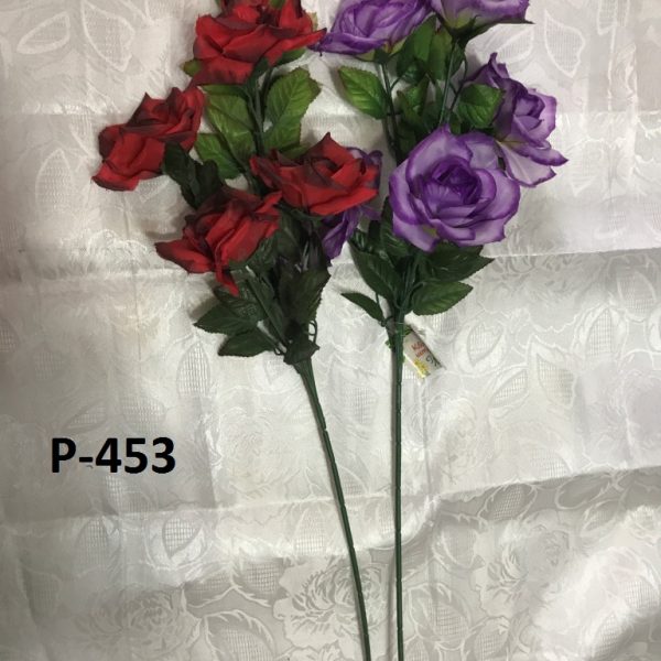 Искусственная ветка P-453, разноцветные ветки роз  