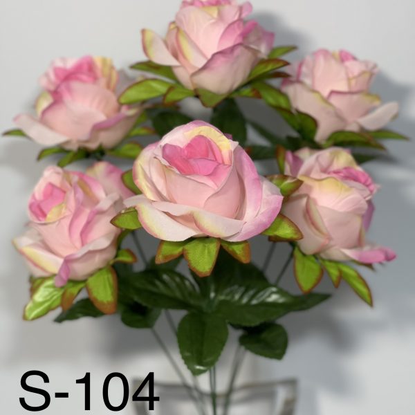 Искусственный букет S-104, Открытые розы  