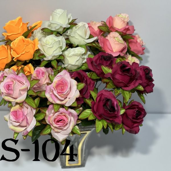 Искусственный букет S-104, Открытые розы  
