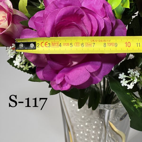 Штучний букет S-117, Лілія з трояндами  