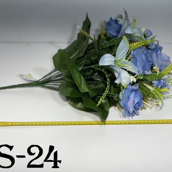 Штучний букет S-24, Лілії, троянди та птіцемлечнік  