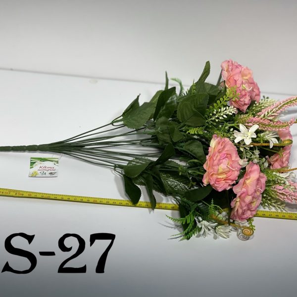 Штучний букет S-27, Троянди та птіцемлечнік  