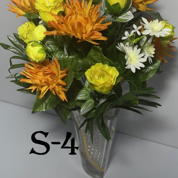 Штучний букет S-4, Георгіни, астри та троянди  