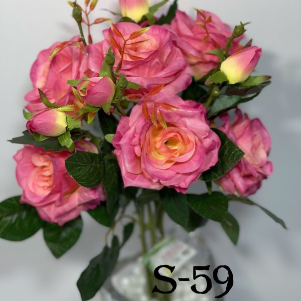 Штучний букет S-59, Букет відкритих троянд  