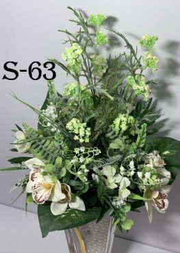 Штучний букет S-63, Орхідеї з декором  