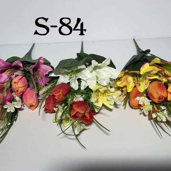 Штучний букет S-84, Тюльпани та лілії  