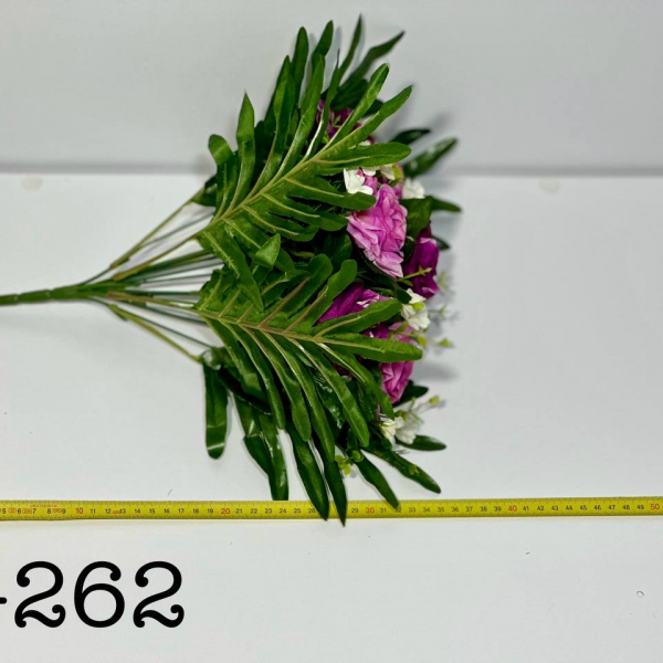 Штучний букет A-262, Троянди з плюмеріями  